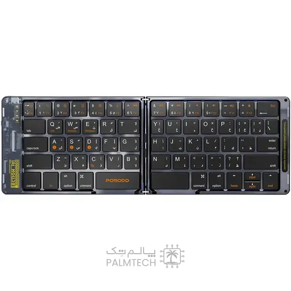 تصویر کیبورد بی سیم تاشو پرودو مدل ETK03 طرح کریستال 